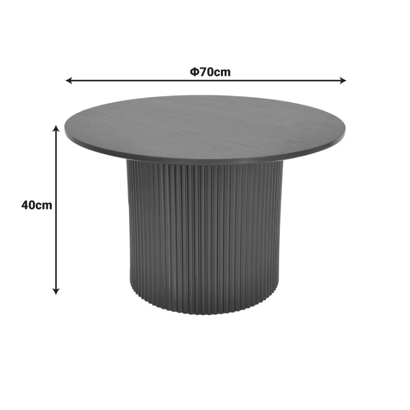 Masuta cafea cu depozitare Dovel, Nuanta, Nuc-Negru, 70x40 cm