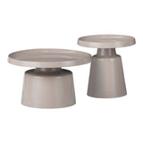Set 2 mese de cafea Ginoze, Metal, 70x70x40 cm - Bej