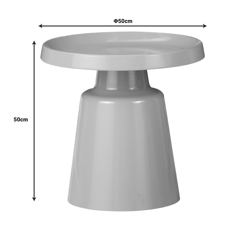 Set 2 mese de cafea Ginoze, Metal, 70x70x40 cm - Bej