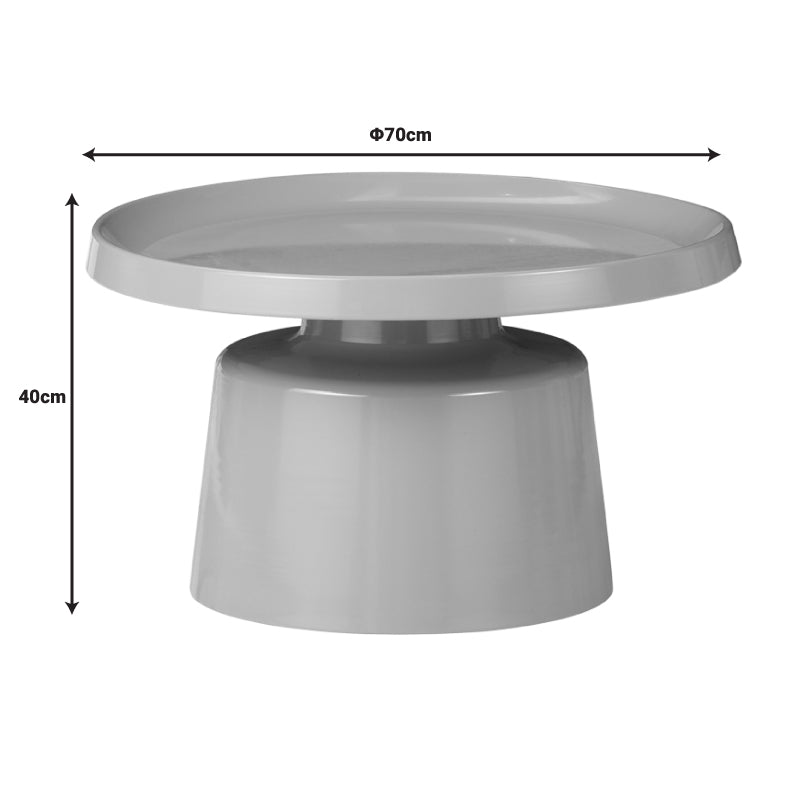 Set 2 mese de cafea Ginoze, Metal, 70x70x40 cm - Bej