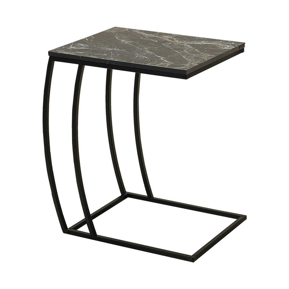 Masuta Cafea Laterala Adore C shape, 50x62x35 cm - Antracit