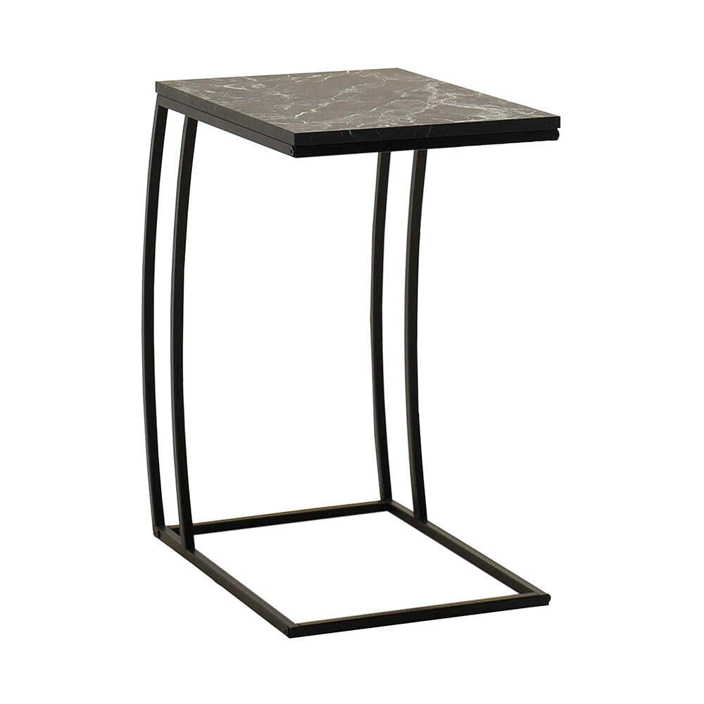 Masuta Cafea Laterala Adore C shape, 50x62x35 cm - Antracit