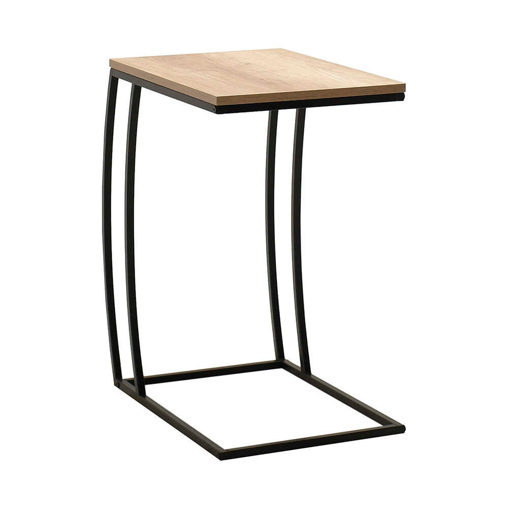Masuta Cafea Laterala Adore C shape, 50x62x35 cm - Natur