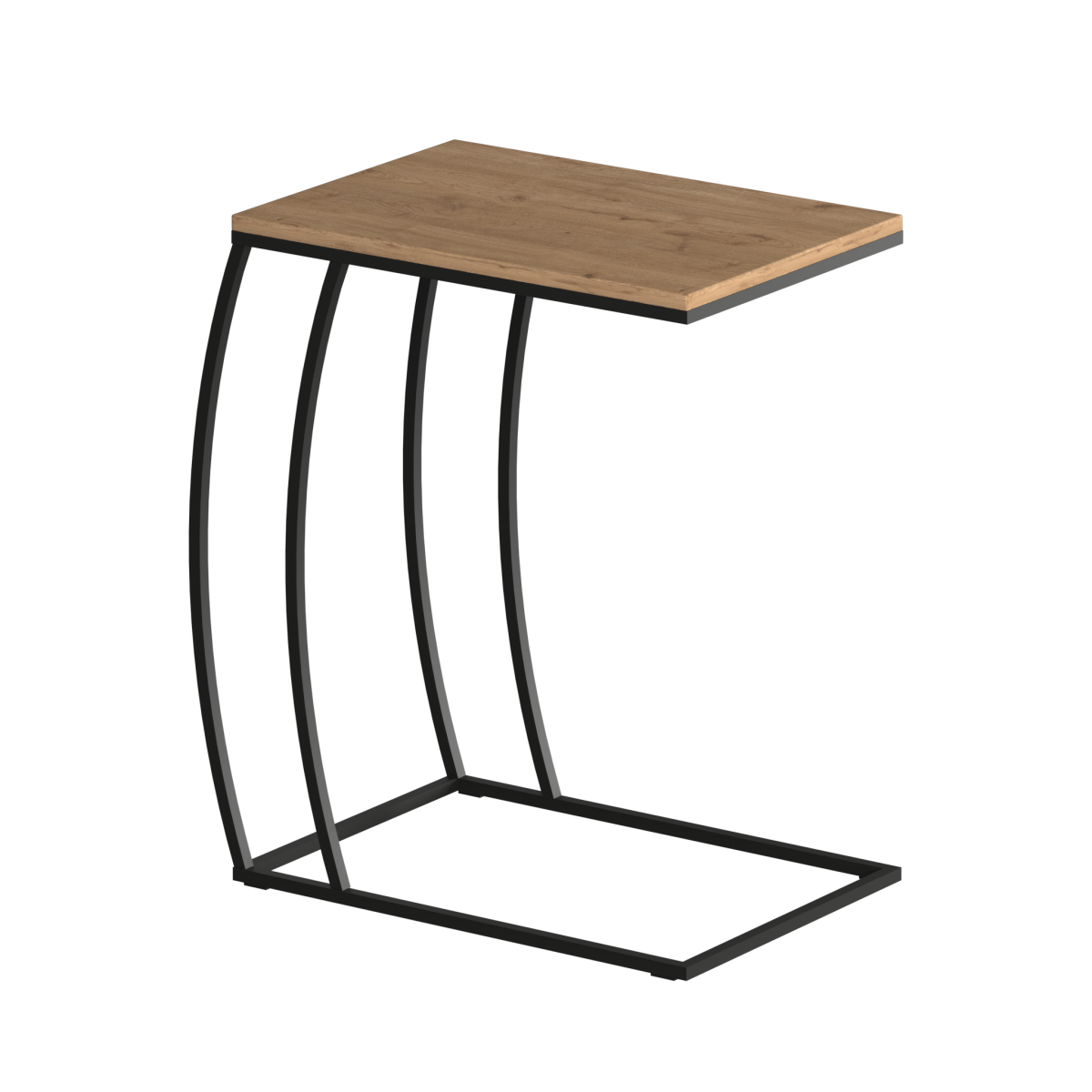 Masuta Cafea Laterala Adore C shape, 50x62x35 cm - Stejar
