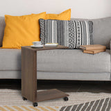 Masuta Cafea Laterala Adore C shape cu roti, Alb - Nuc - Stejar - Mov, 35x65x45 cm - Masuta Cafea Laterala Adore C shape cu roti, Alb - Nuc - Stejar - Mov, 35x65x45 cm
