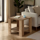 Masuta Cafea Laterala Adore New Line, Maro - Natur - Stejar, 50x48x50 cm - Natur