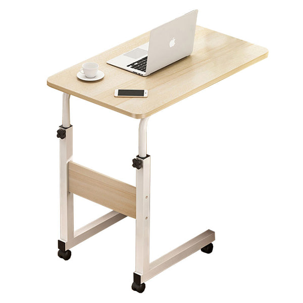 Masuta Cafea Laterala MDF, C shape, Natural - Nuc, 60x85x40 cm