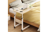 Masuta Cafea Laterala MDF, C shape, Natural - Nuc, 60x85x40 cm - Natural