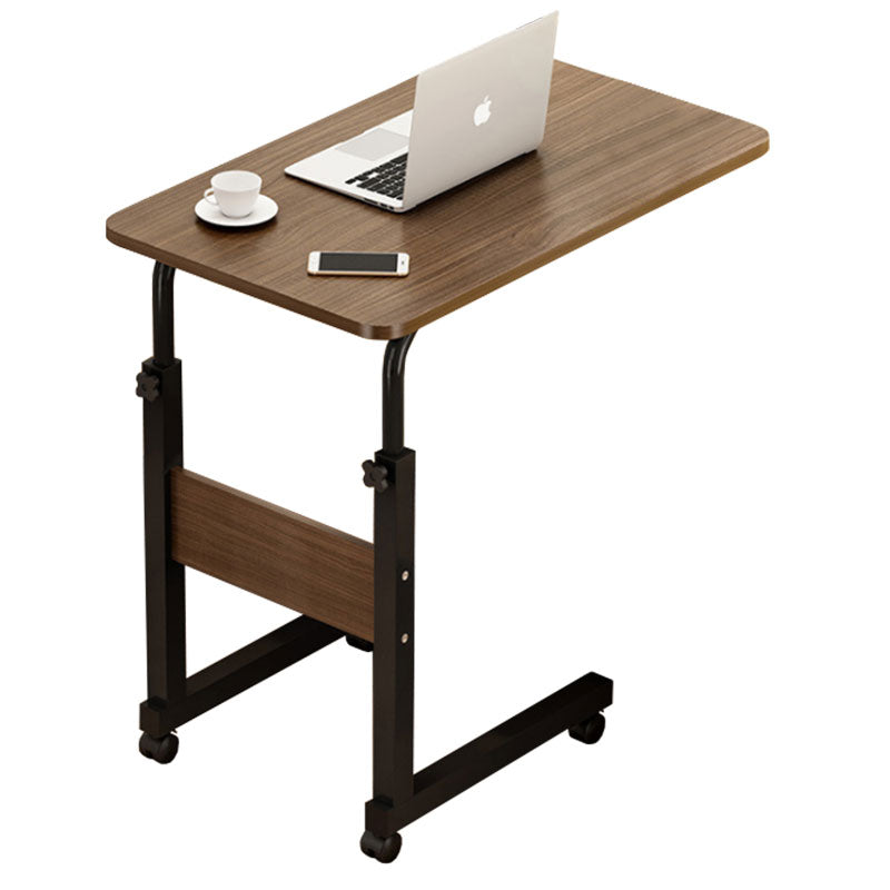 Masuta Cafea Laterala MDF, C shape, Natural - Nuc, 60x85x40 cm - Nuc