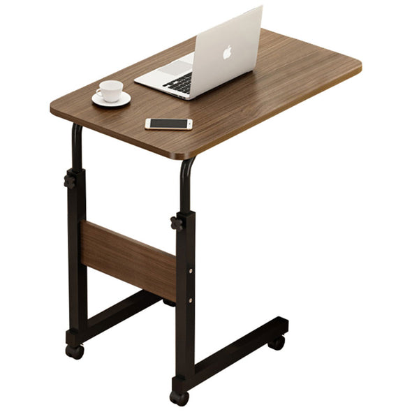 Masuta Cafea Laterala MDF, C shape, Natural - Nuc, 60x85x40 cm