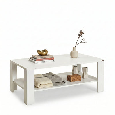 Masuta Cafea Rectangular Adore Living, Alb, 110 x 42 x 65 Cm