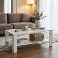 Masuta Cafea Rectangular Adore Living, Alb, 110x42x65 cm, imagine suplimentara