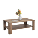 Masuta Cafea Rectangular Adore Living, Alb - Maro, 110x42x65 cm - Maro