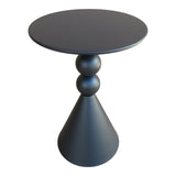 Măsuță auxiliară cu funcție de depozitare Bilane, Metal, Crem, 39x60 cm - Negru