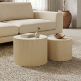 Masuta de cafea 2 pieces coffee tables, Crem
