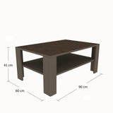 Masuta de cafea Ace, Gri inchis, 90x41x60 cm