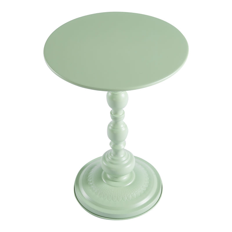 Măsuță auxiliară metalică Anesor, Metal, Crem, 40x52 cm - Verde
