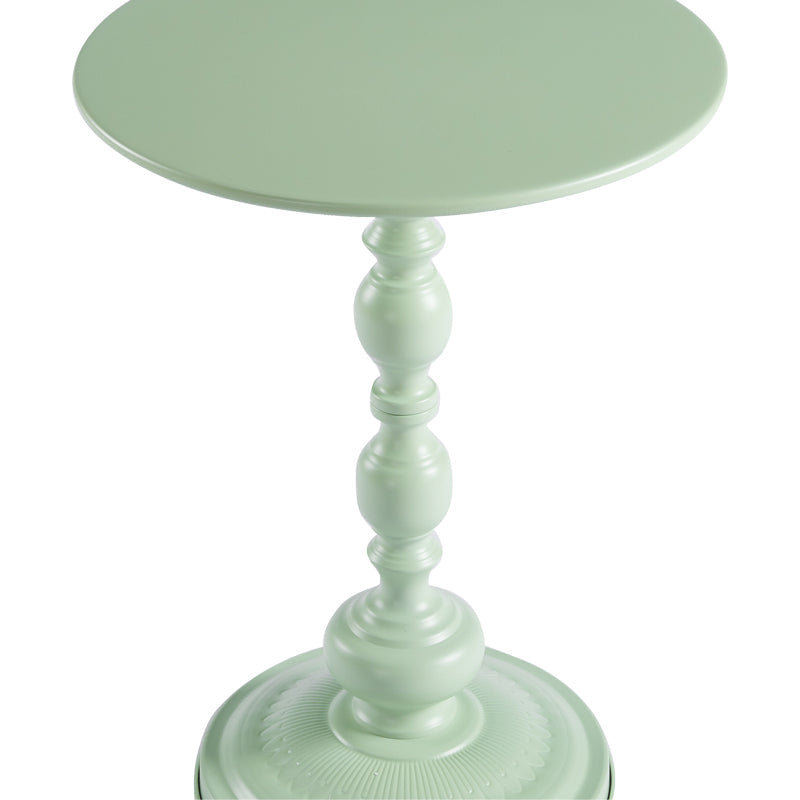 Măsuță auxiliară metalică Anesor, Metal, Crem, 40x52 cm - Verde