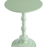Măsuță auxiliară metalică Anesor, Metal, Crem, 40x52 cm - Verde