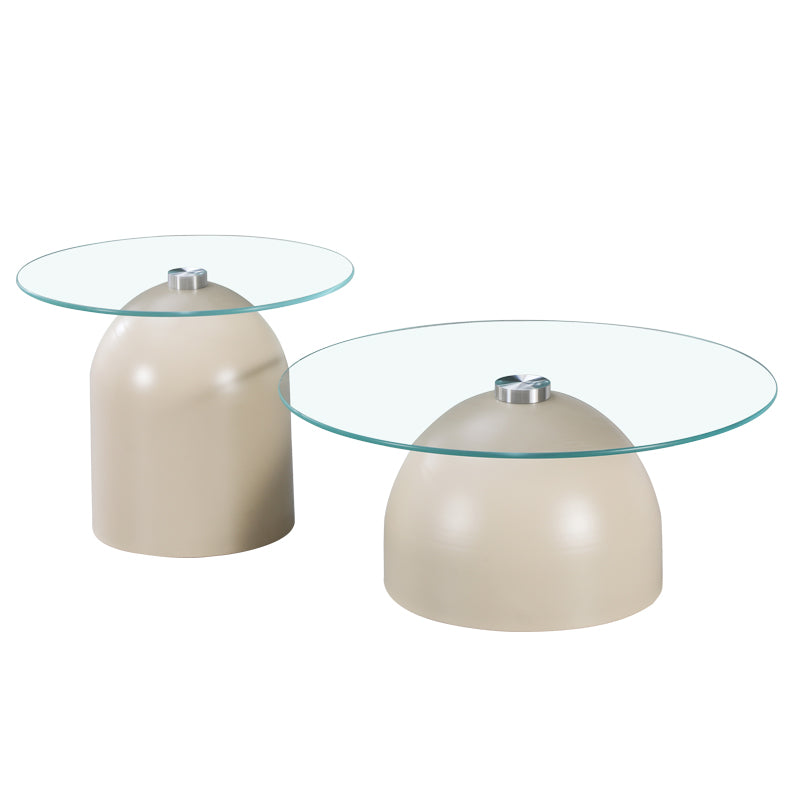 Masuta de cafea Barel, Metal - Cappuccino