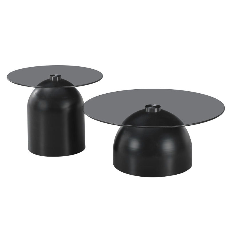 Masuta de cafea Barel, Metal - Negru