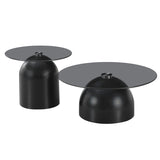 Masuta de cafea Barel, Metal - Negru