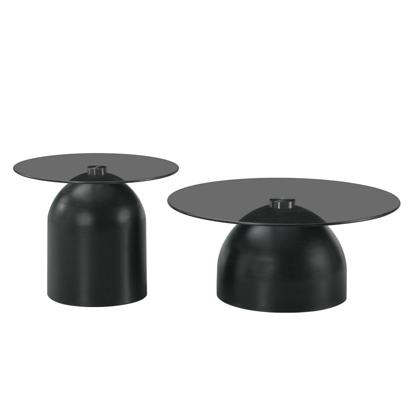 Masuta de cafea Barel, Metal - Negru