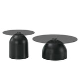 Masuta de cafea Barel, Metal - Negru