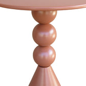 Măsuță de cafea Bilane, Metal, Terracotta, Negru, 39x60 cm, detaliu produs