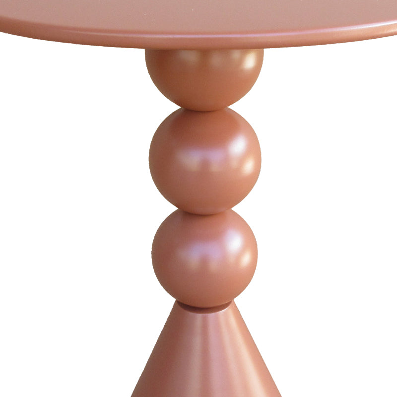 Măsuță de cafea Bilane, Metal, Terracotta, Negru, 39x60 cm, detaliu produs