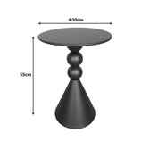 Măsuță de cafea Bilane, Metal, Terracotta, Negru, 39x60 cm, perspectiva suplimentara