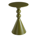 Măsuță auxiliară cu funcție de depozitare Bilane, Metal, Crem, 39x60 cm - Verde