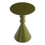 Măsuță auxiliară cu funcție de depozitare Bilane, Metal, Crem, 39x60 cm - Verde