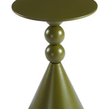 Măsuță auxiliară cu funcție de depozitare Bilane, Metal, Crem, 39x60 cm - Verde