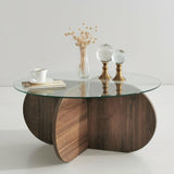 Masuta de cafea Bubble - Walnut, Nuc, 75x35x75 cm