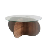 Masuta de cafea Bubble - Walnut, Nuc, 75x35x75 cm