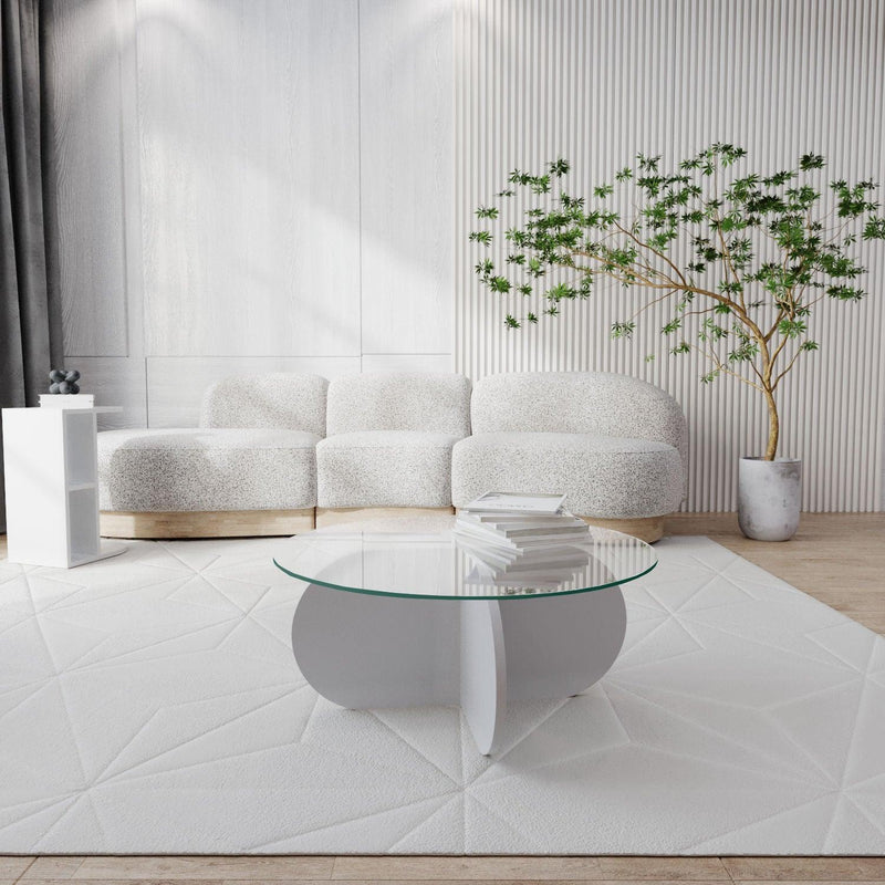 Masuta de cafea Bubble - White, Alb, 75x35x75 cm