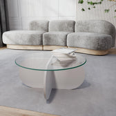 Masuta de cafea Bubble - White, Alb, 75x35x75 cm