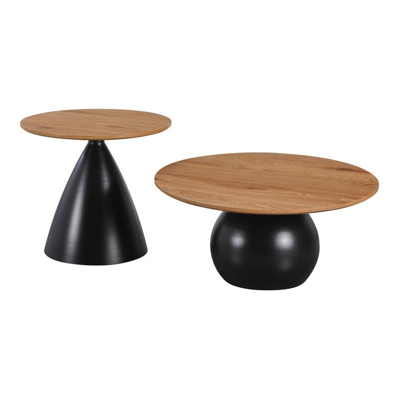 Masuta de cafea Caple, Metal - Negru