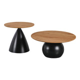 Masuta de cafea Caple, Metal - Negru
