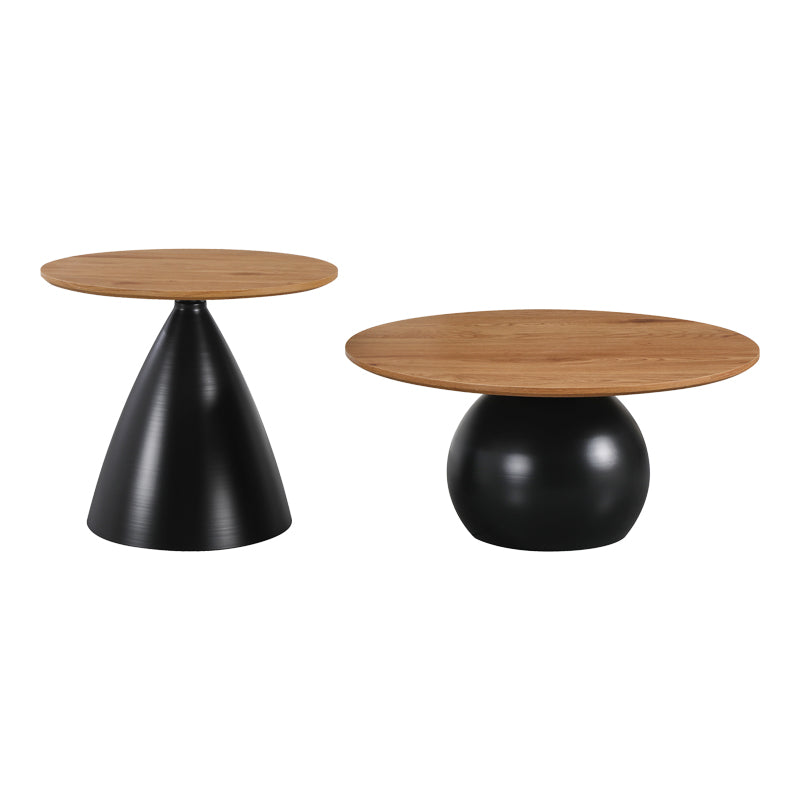 Masuta de cafea Caple, Metal - Negru