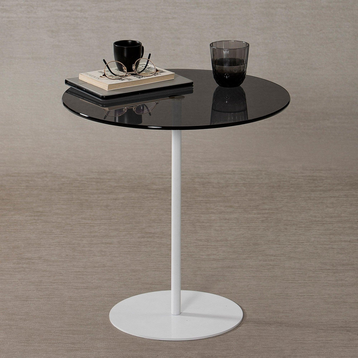 MASUTA DE CAFEA Chill-Out - White, Dark Grey, Alb, 50x50x50 cm