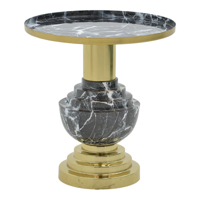 Masuta de cafea Cogent metal negru auriu 46x46x50 cm