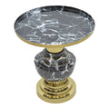 Masuta de cafea Cogent metal negru, auriu, 46x46x50 cm, imagine suplimentara