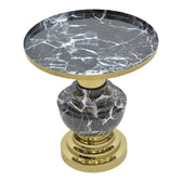 Masuta de cafea Cogent metal negru, auriu, 46x46x50 cm, imagine suplimentara