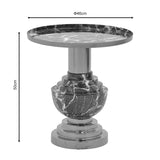 Masuta de cafea Cogent metal negru, auriu, 46x46x50 cm