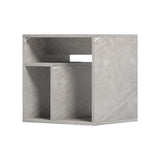 Măsuță de cafea cu aspect marmură, Stil Modern, Material Lemn/Metal, Gri - Bej, 40x35x40 cm