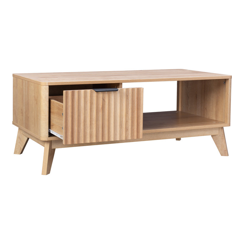 Masuta de cafea, cu aspect Natural Hamea, 110x55x45 cm