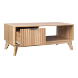 Masuta de cafea, cu aspect Natural Hamea, 110x55x45 cm