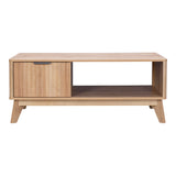 Masuta de cafea, cu aspect Natural Hamea, 110x55x45 cm